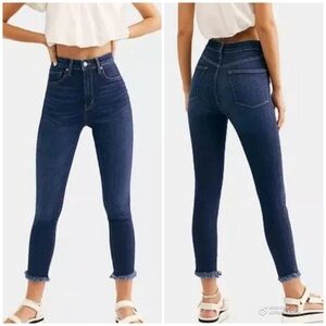 NWT Free People We The Free High Rise Raw Jean Jegging Skinny Slim Stretch 25
